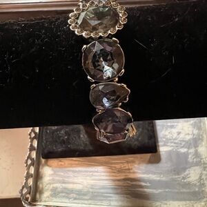 💍 Elegant Silver and Blue RhineStone stretch Bracelet